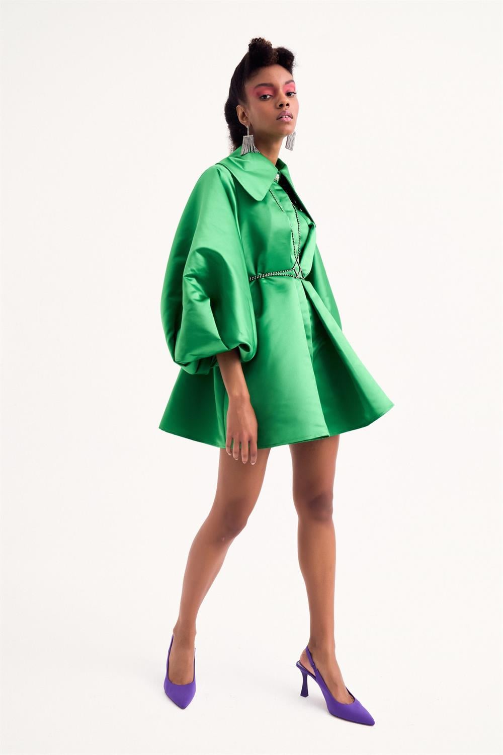  Rosalie Green Saten Elbise