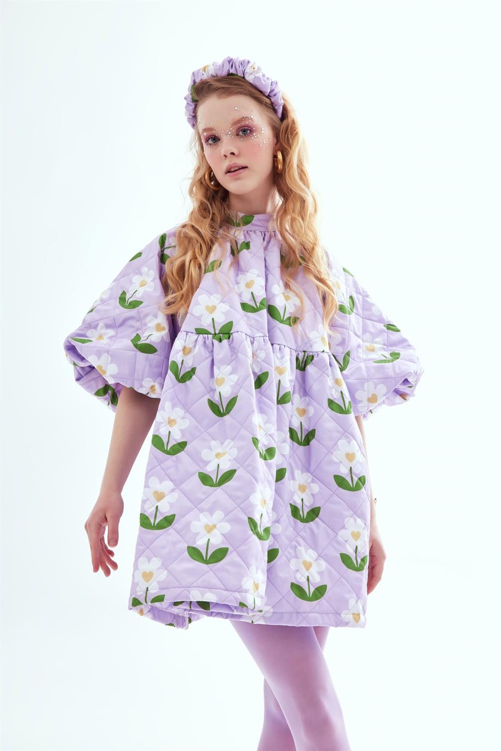 Daisy Dream Puff Dress Lilac