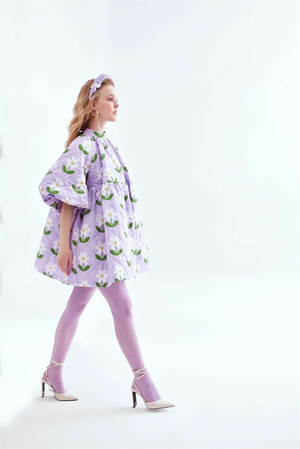Daisy Dream Puff Dress Lilac