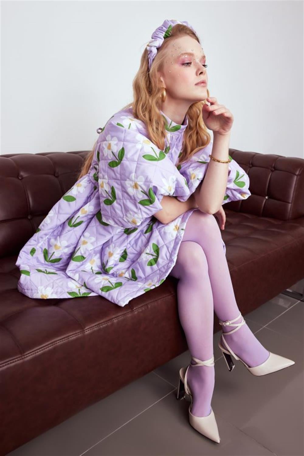 Daisy Dream Puff Dress Lilac