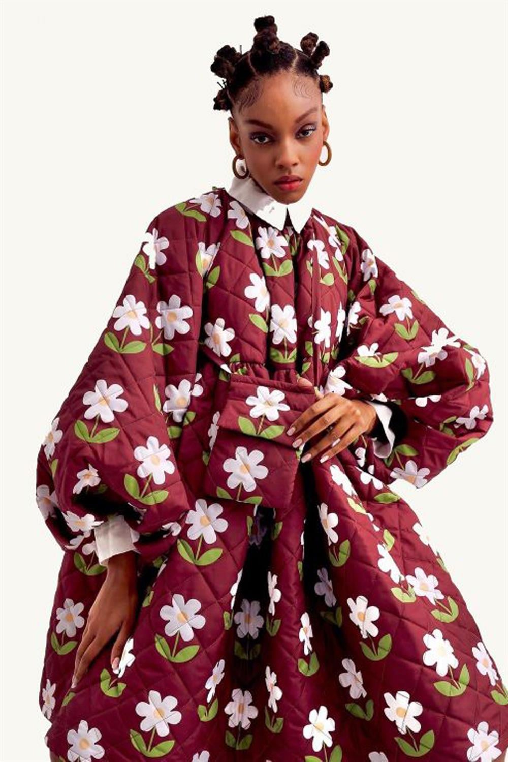 Daisy Dream Puff Mini Çanta BORDO