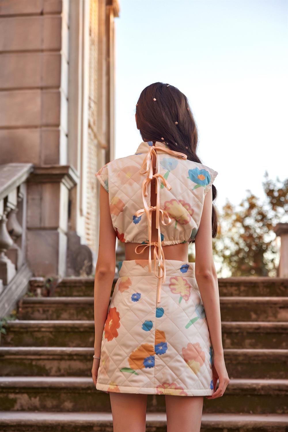 Flower Salad Slim Skirt