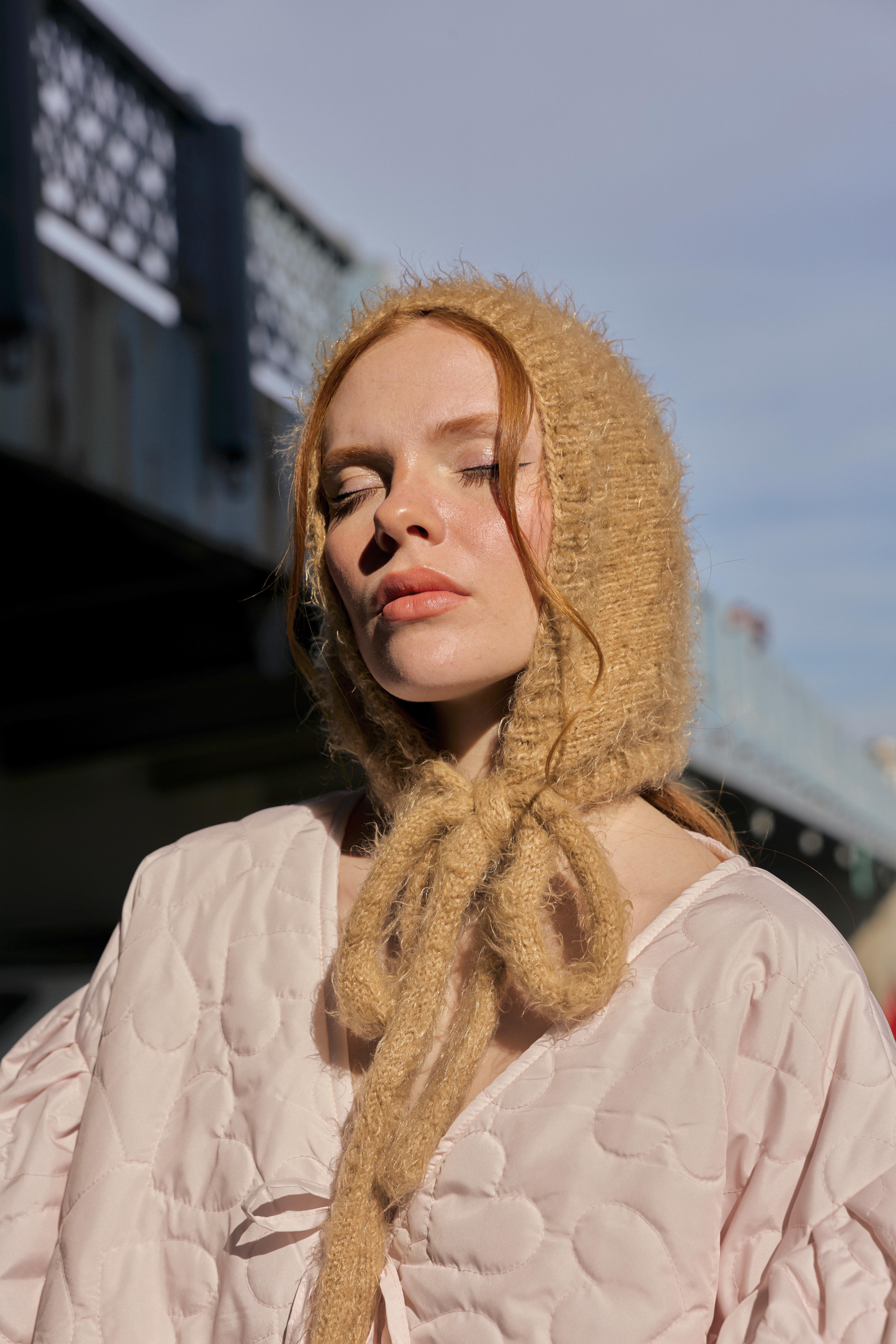 Golden Field Hand Knitted Balaclava