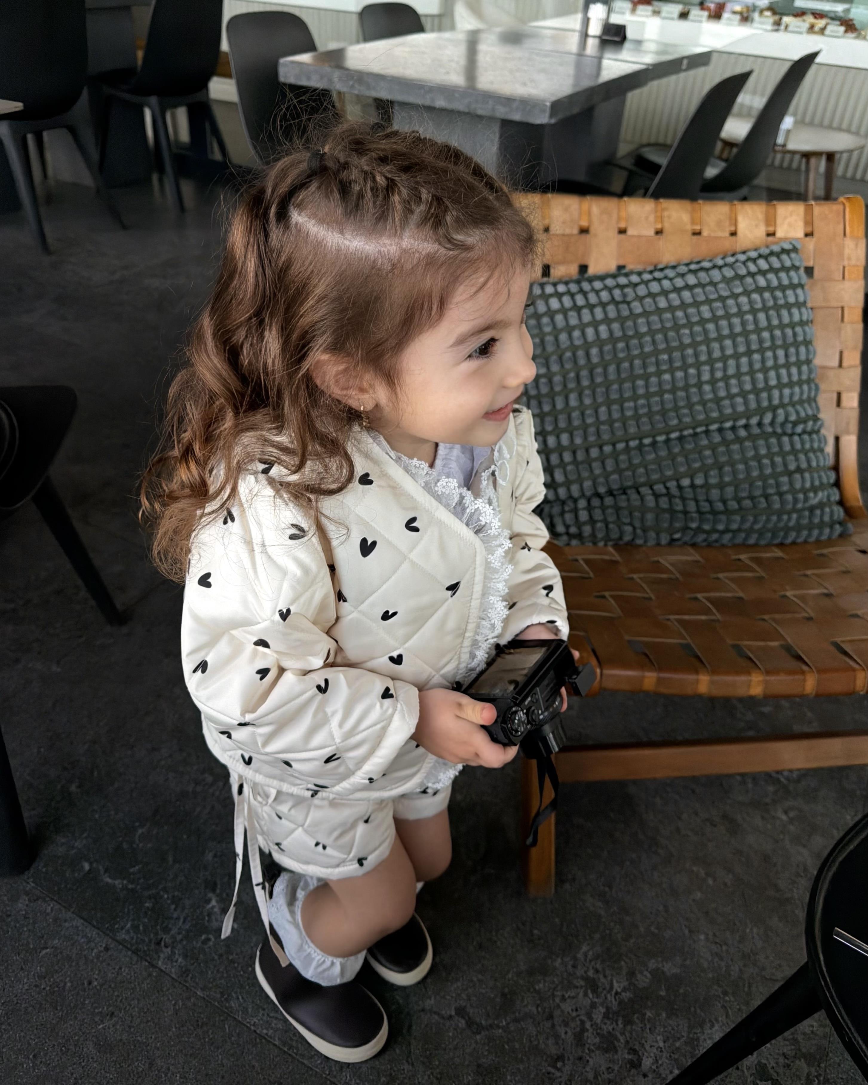 Hazel Field Puff Dantelli Çocuk Ceket