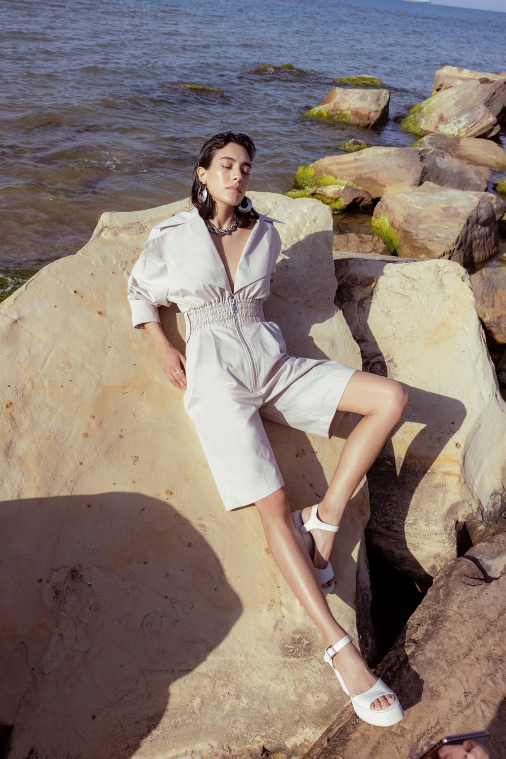 Helios Stone Cotton Overalls