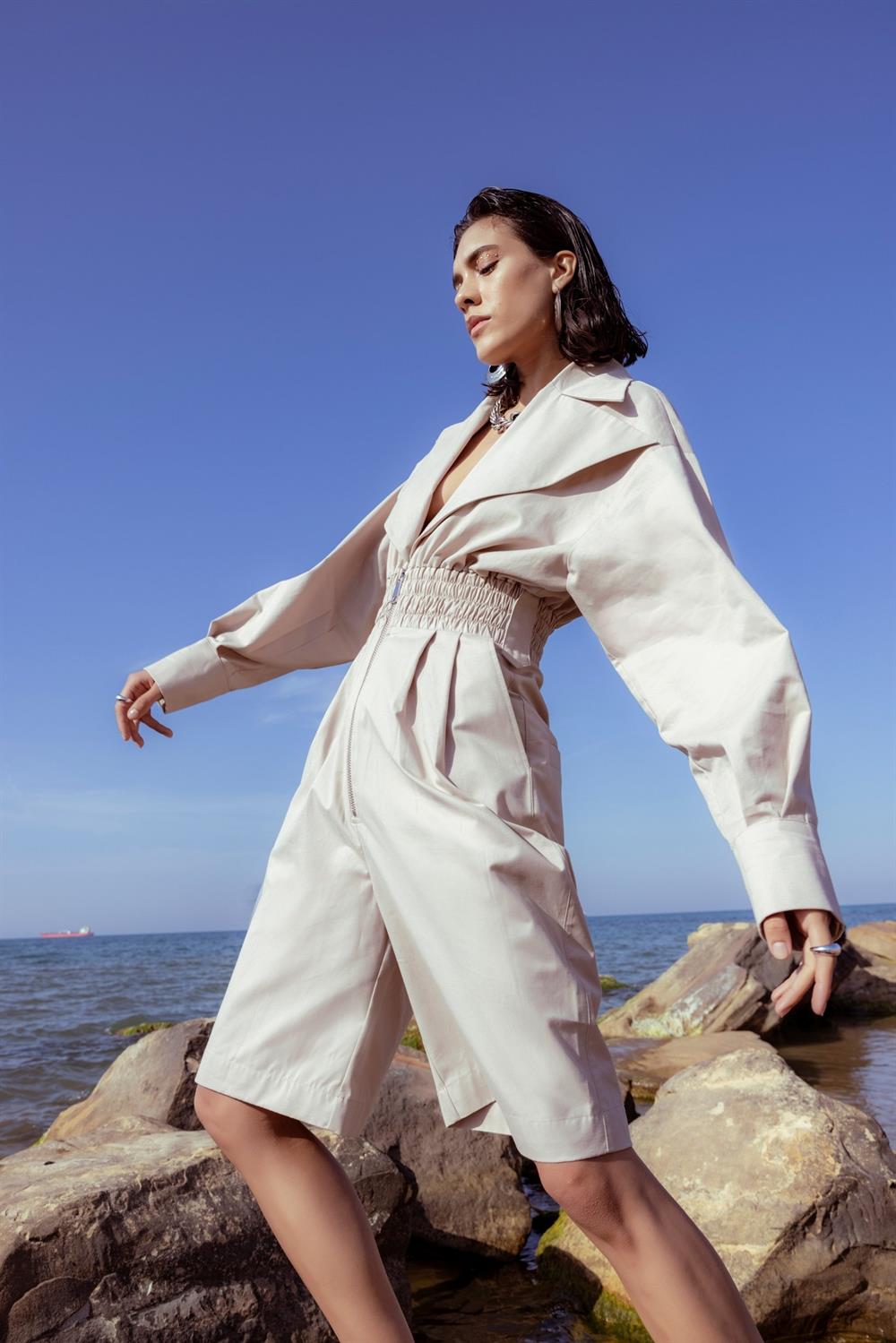 Helios Stone Cotton Overalls