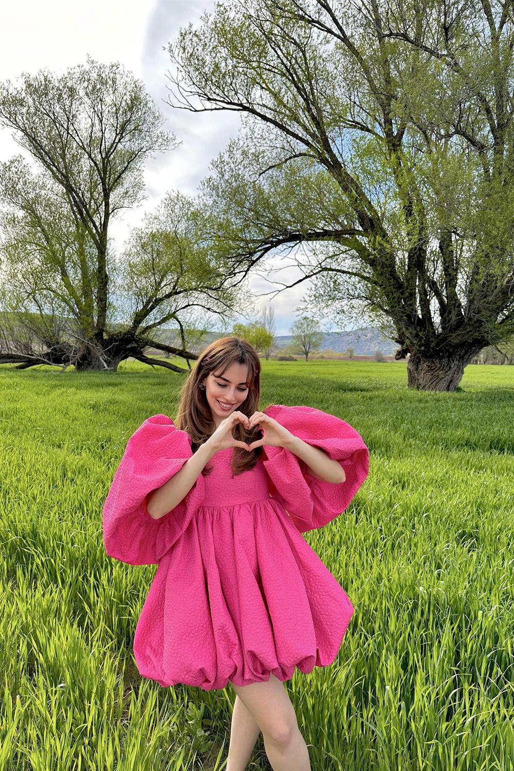 Sunflower Balloon Dress Pink