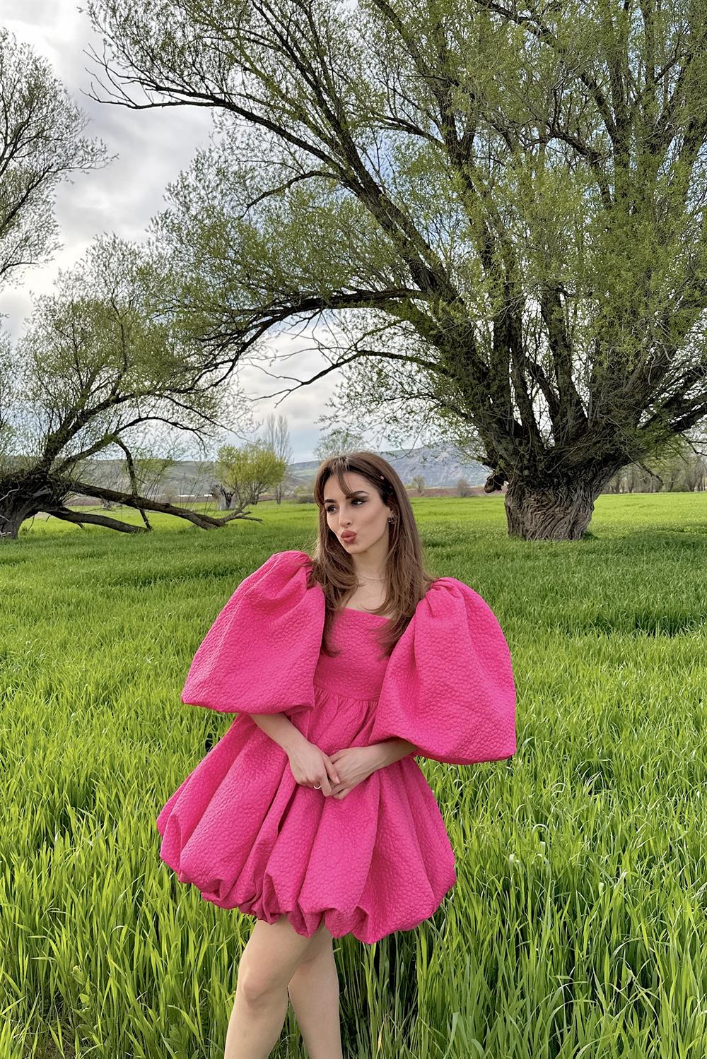 Sunflower Balloon Dress Pink