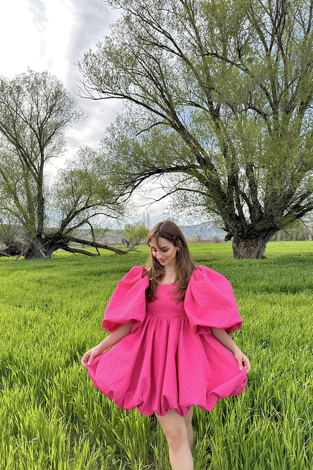 Sunflower Balloon Dress Pink