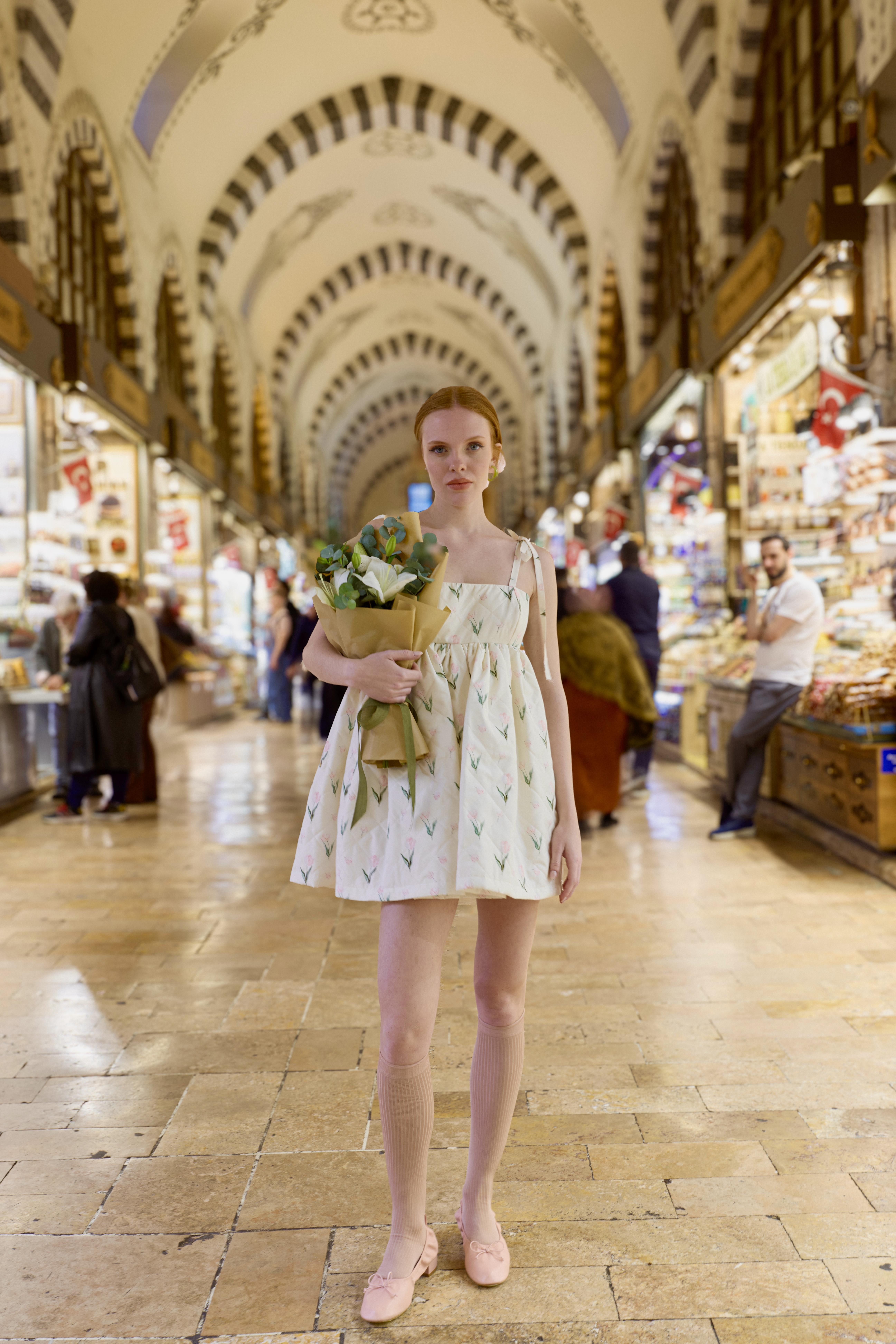 Tulip Jam Mini Puff Dress 