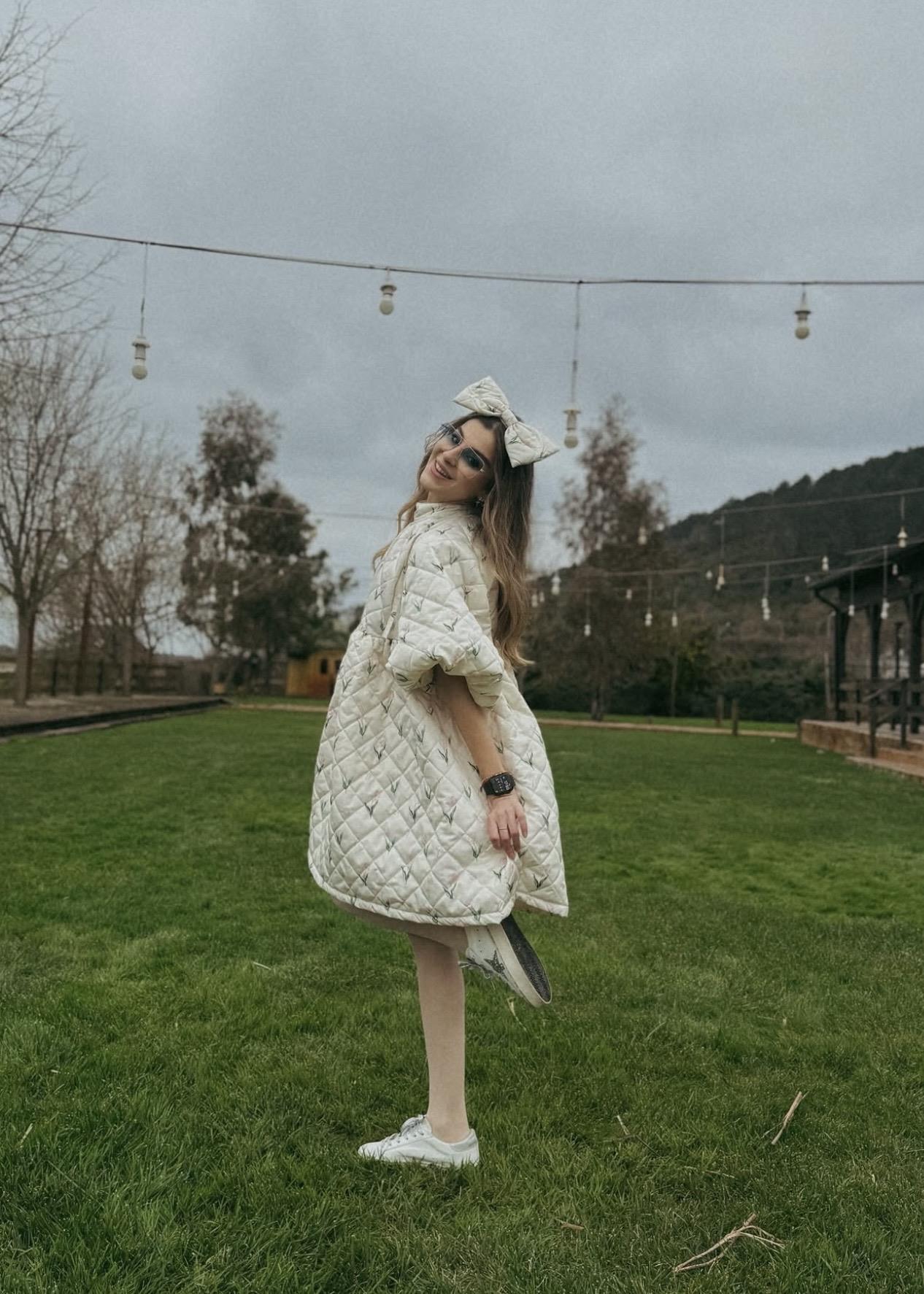 Tulip Jam Puff Robalı Elbise 