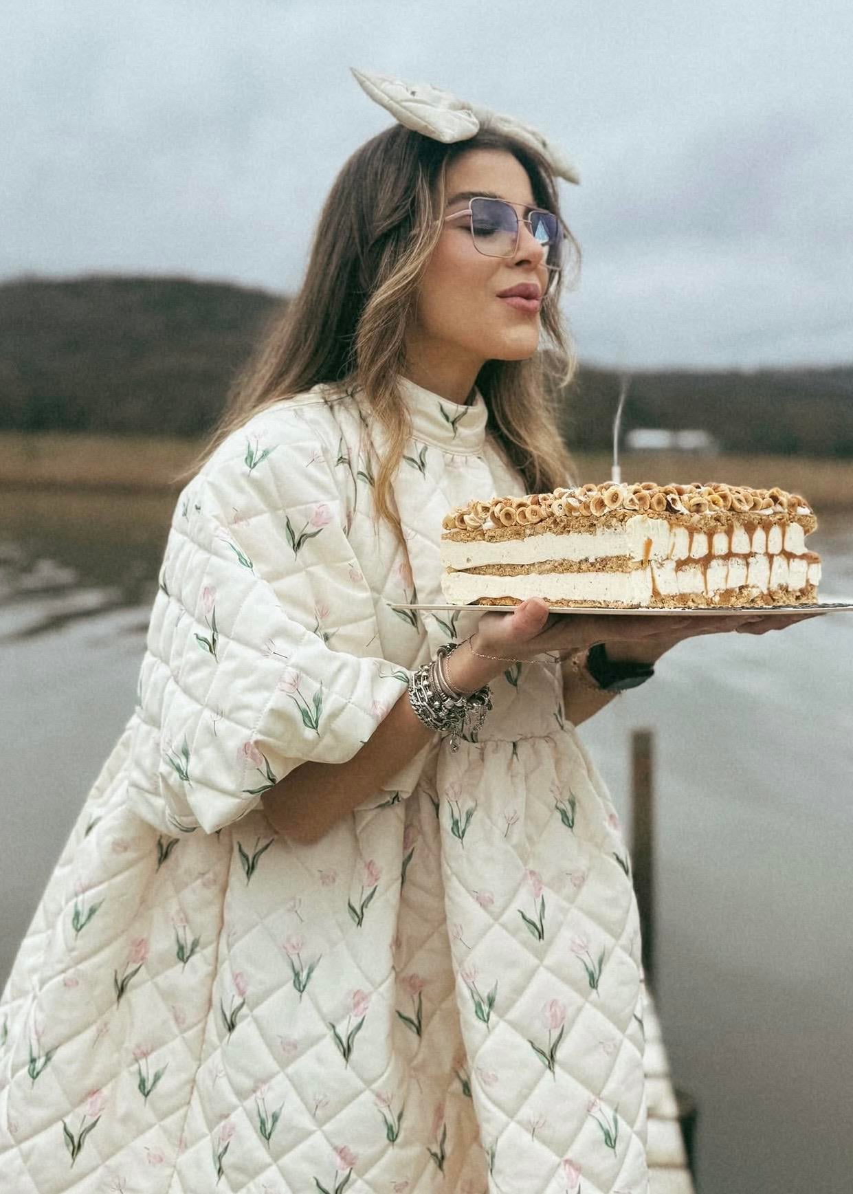 Tulip Jam Puff Robalı Elbise 