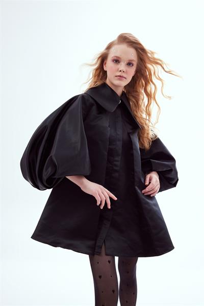  Rosalie Saten Elbise Siyah