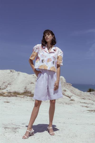 Flora Agraf Kapama Gömlek Çiçek Desen