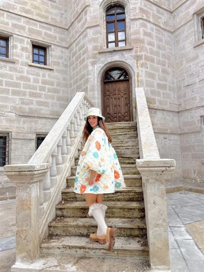 Flower Salad Puff Elbise