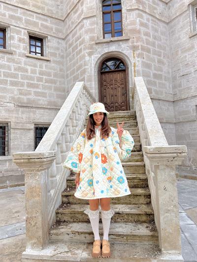 Flower Salad Puff Elbise