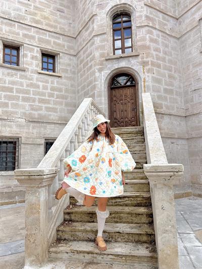 Flower Salad Puff Elbise