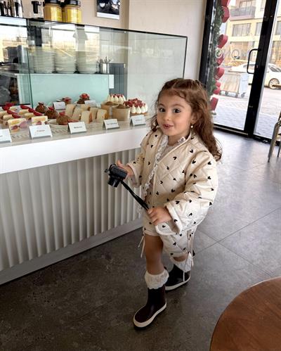 Hazel Field Puff Dantelli Çocuk Ceket