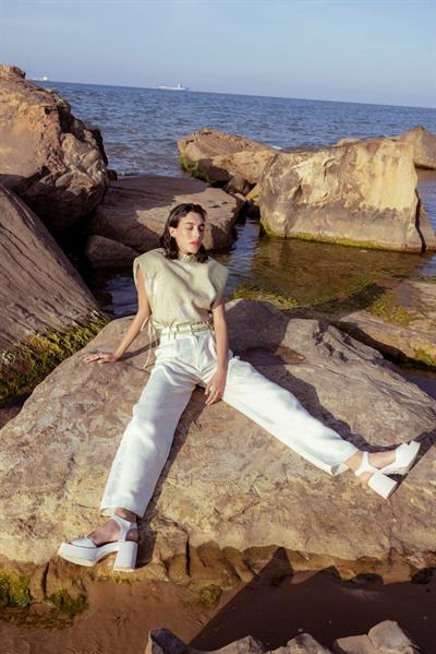 Olwen Keten Yandan Bağlamalı Bluz