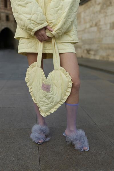 Primrose Blush Heart Puff Bag