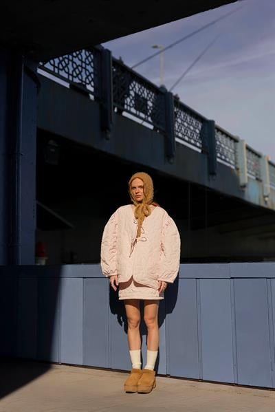 Rose Blush Mini Puff Skirt