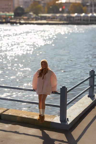Rose Blush Mini Puff Skirt