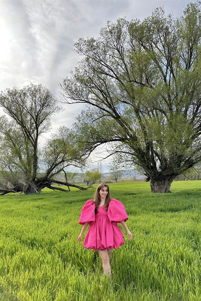 Sunflower Balloon Dress Pink