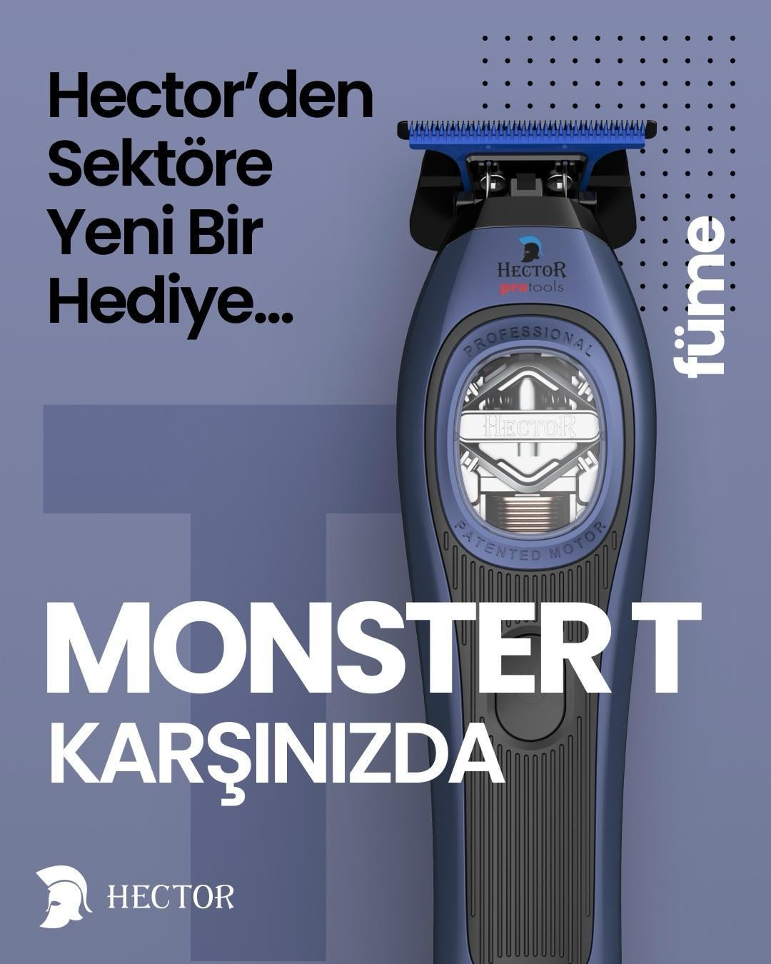 Hector Monster T Füme Tıraş Makinası