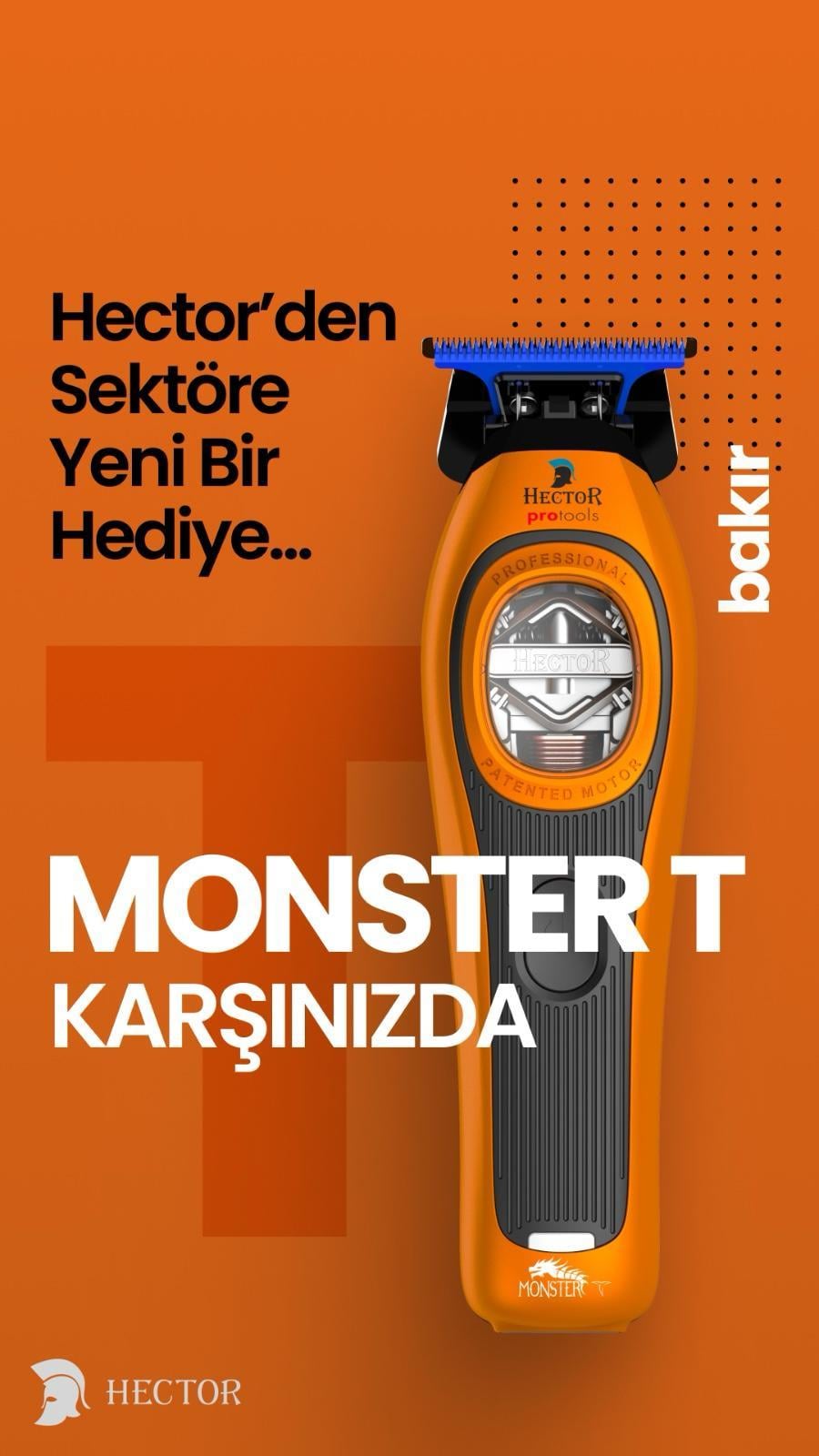 Hector Monster T Turuncu Tıraş Makinası