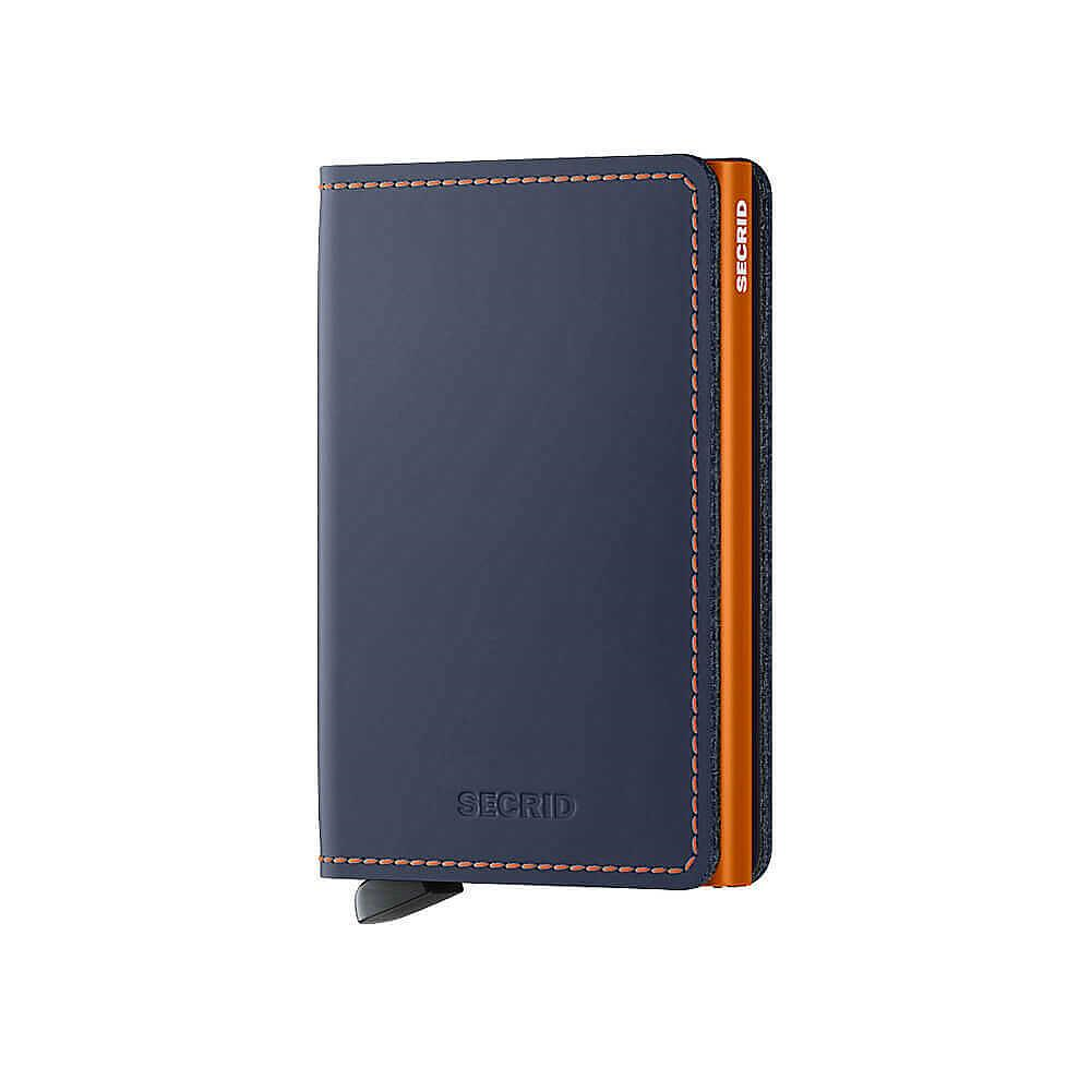 Secrid SCD 901.2 Slimwallet Matte Kartlık Cüzdan, Gece Mavisi-Turuncu