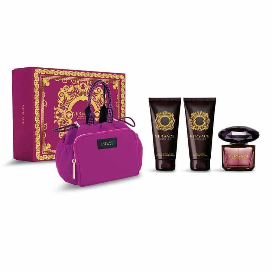 Versace 15270406400 Crystal Noır 90ml EDT+SG100+BL100+POUC Kadın Set