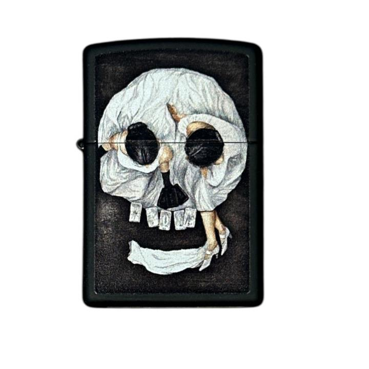 Zippo ILLUSION SKULL DESIGN 218 (2-2) Çakmak