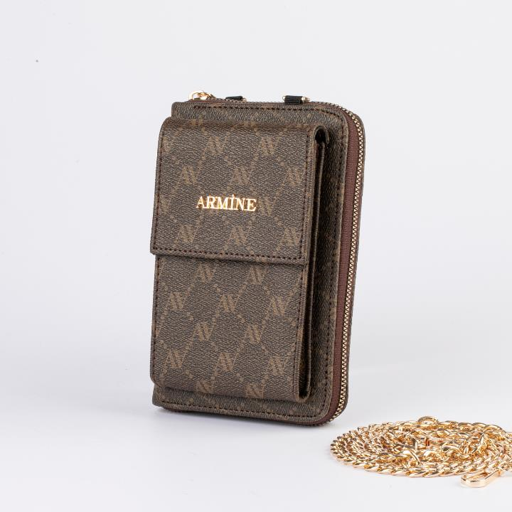 Armine 265 Kadın Çanta Kahve Noktalı