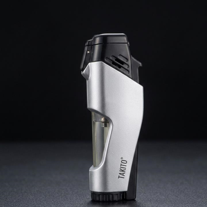 Takito Çift Torch Pürmüz Gümüş Puro Çakmağı