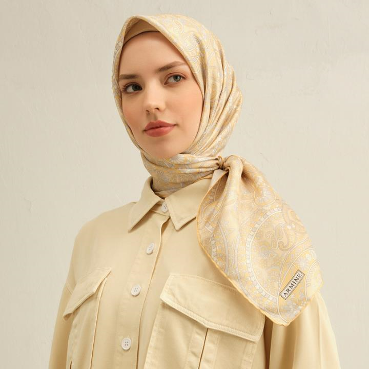 Armine E25YA9304D02 53 Dj Saf İpek Eşarp 9304D (T)