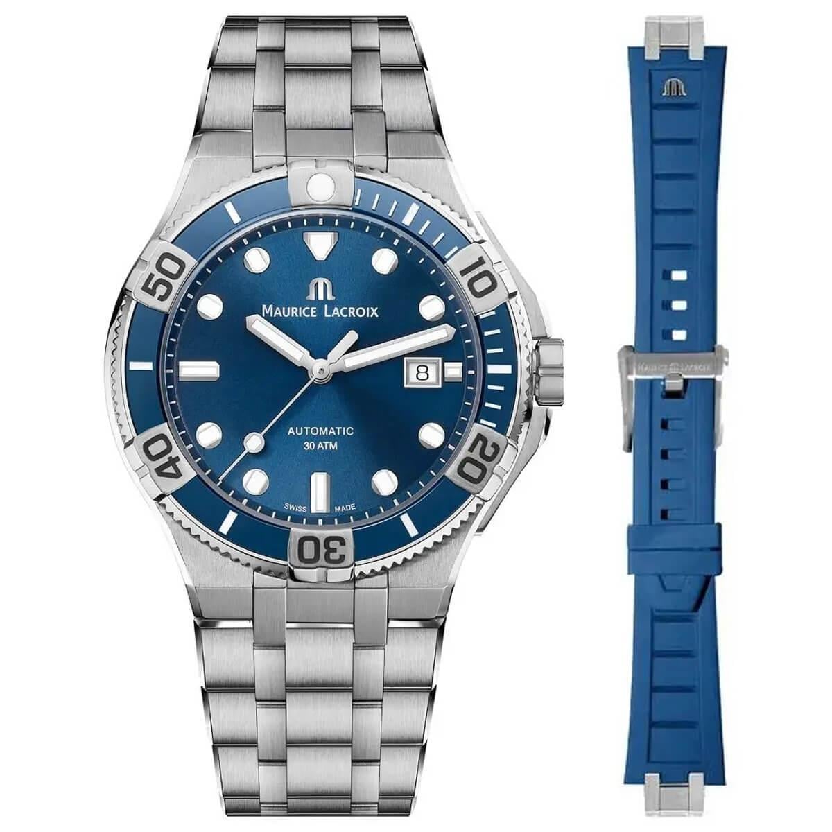 Maurice Lacroix  ML-AI6058SS002430-2 Erkek Kol Saati ve Yedek Kordon