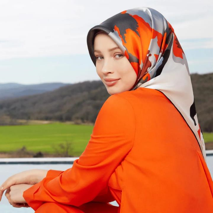 Armine E23YA8935D0431 Dj Saf İpek Eşarp 8935D (T)  (Nostalji Twill)