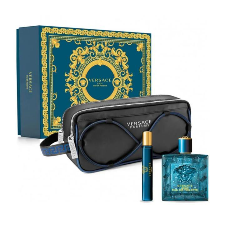 Versace 15274004960 Eros 100 ml Edt + 10 ml Edt + Pouch Erkek Set Parfüm