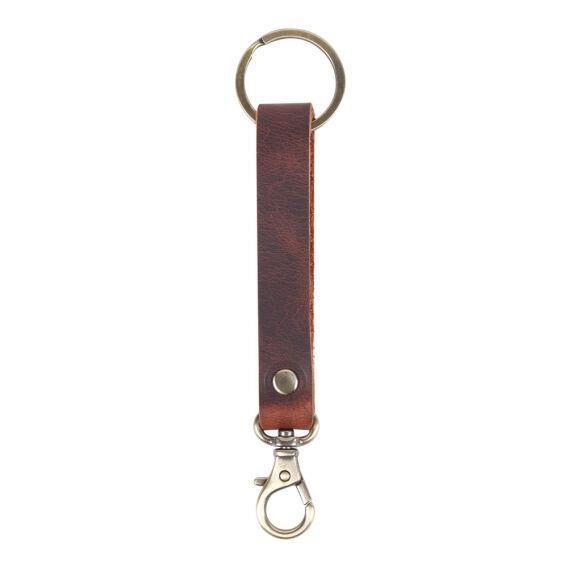Victorinox VT WW 1067-DB Deri Kancalı Anahtarlık, Koyu Kahve