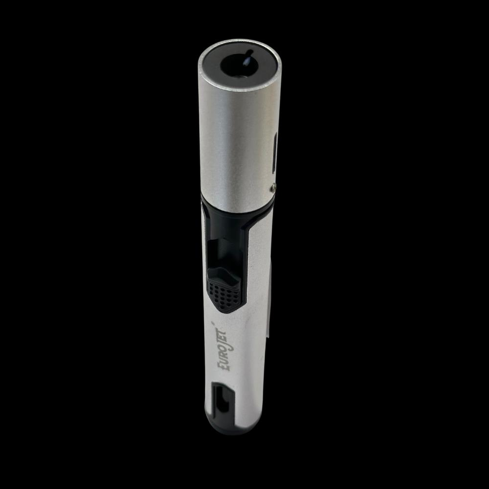 Euro Jet Tek Torch Gümüş Pürmüz Puro Çakmağı