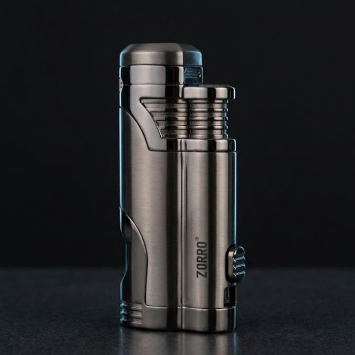 Zorro Çift Torch Pürmüz Gunmetal Puro Çakmağı