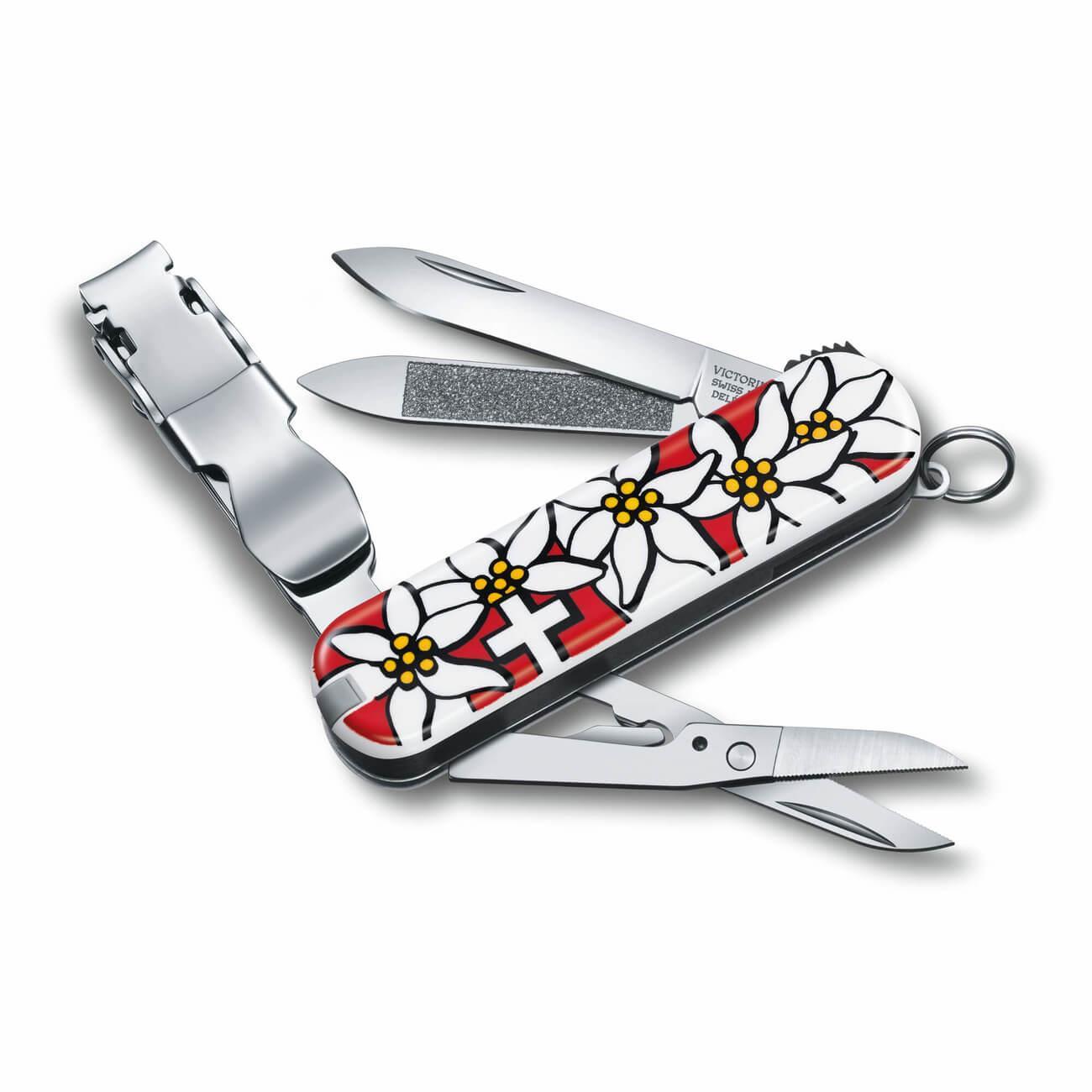 Victorinox VT 0.6463.840  Tırnak Makaslı Çakı ,Edelweıss Desenli