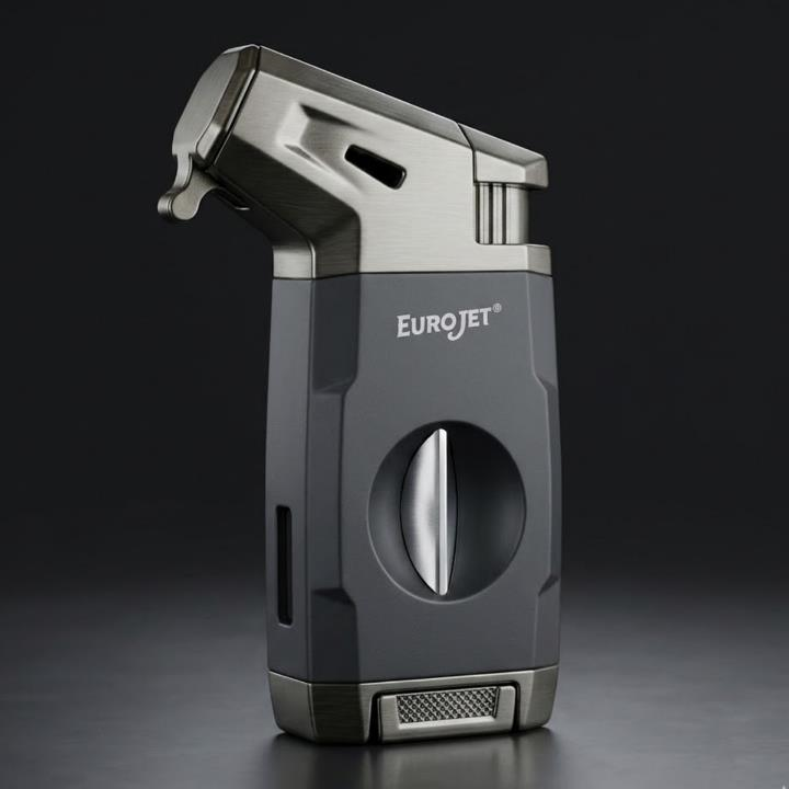 Euro Jet Tek Torch Siyah Pürmüz Puro Çakmağı