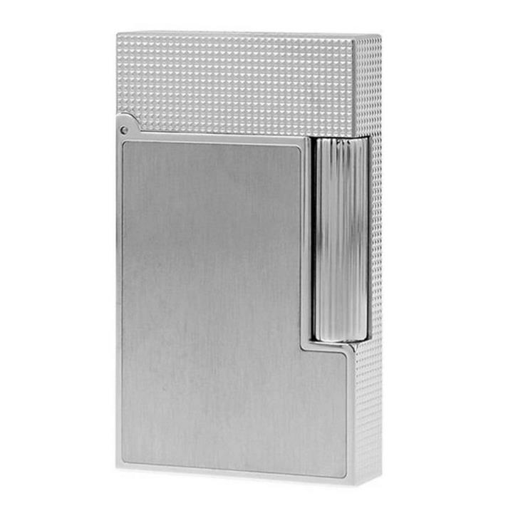 S.T. Dupont 16603 Ligne 2 Diamond Head Pattern Brushed Platinum Çakmak 