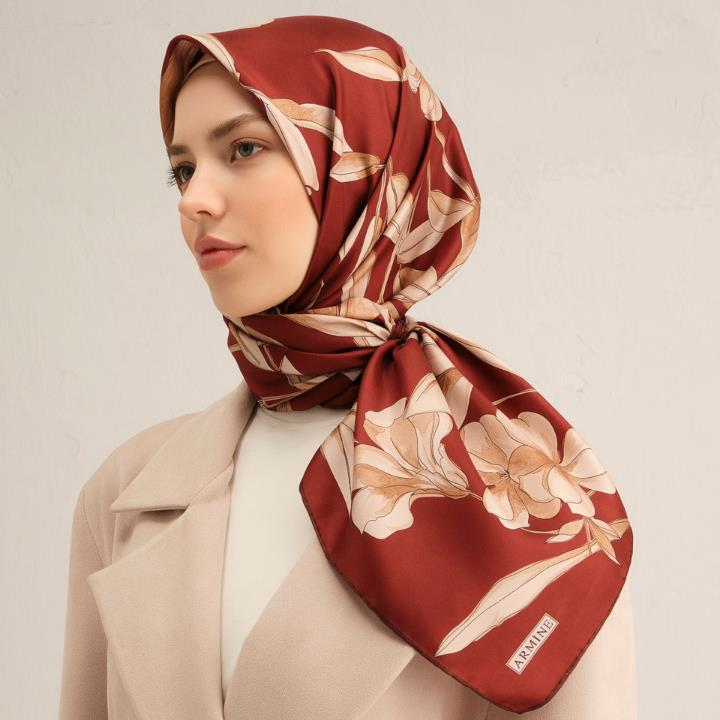 Armine E25YA9324D02 57 Dj Saf İpek Eşarp 9324D (T)