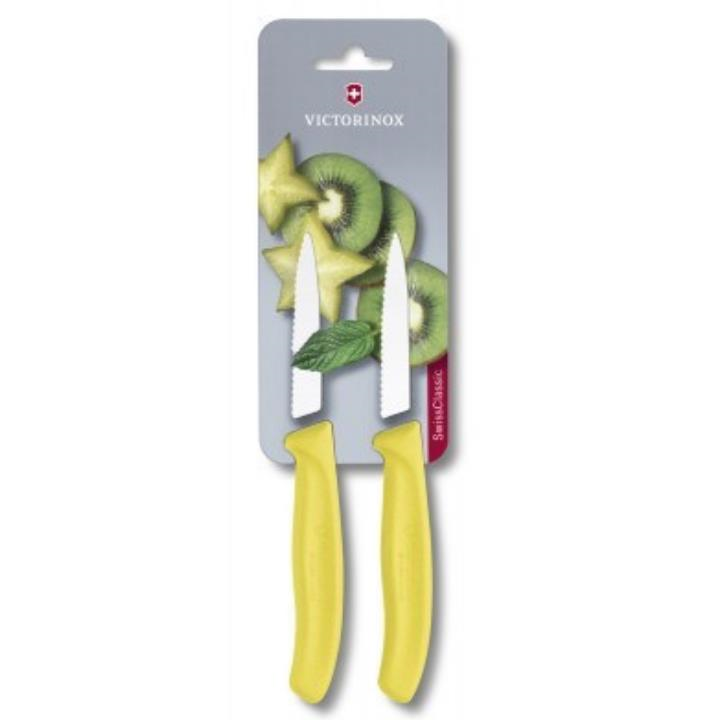 Victorinox VT 6.7636.L118B Soyma Bıçağı ,8 CM,Test,SC,Sarı,2 Li Blister