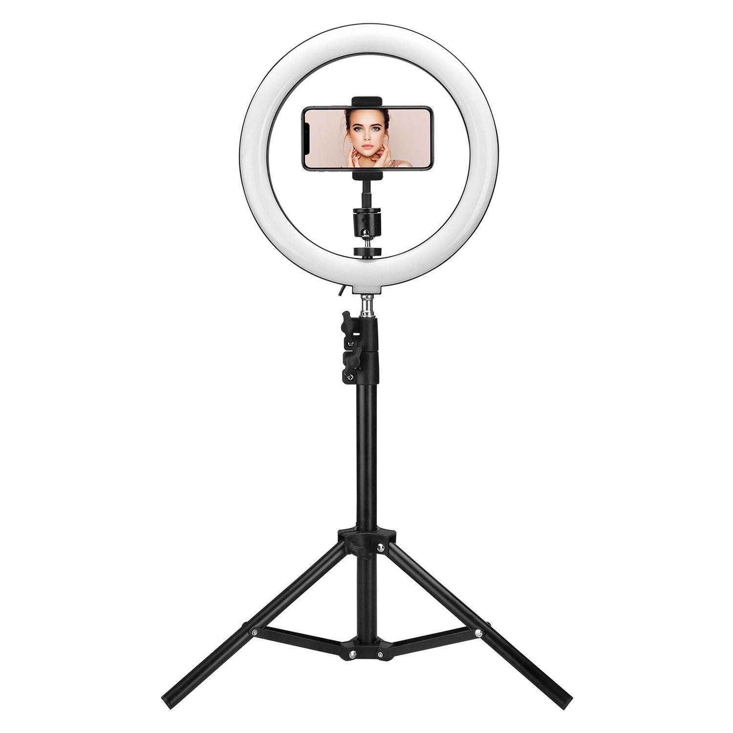 Asonic AS-SF200 10 inç 120 cm Tripodlu Telefon Tutuculu Youtuber & Makyaj Halka led ışık