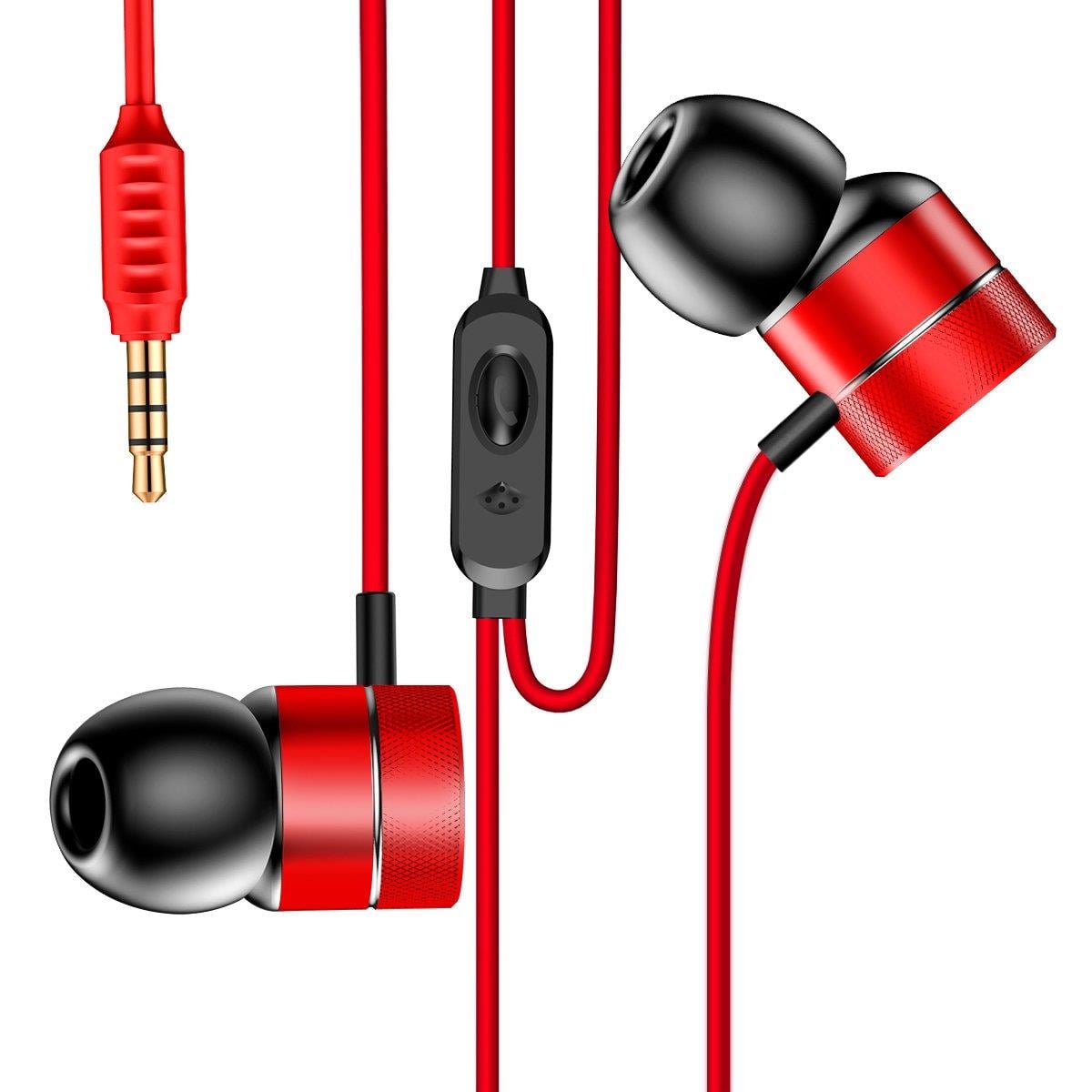 Baseus Encok Wire H04 3.5mm Kulakiçi Mikrofonlu Kulaklık-Kırmızı