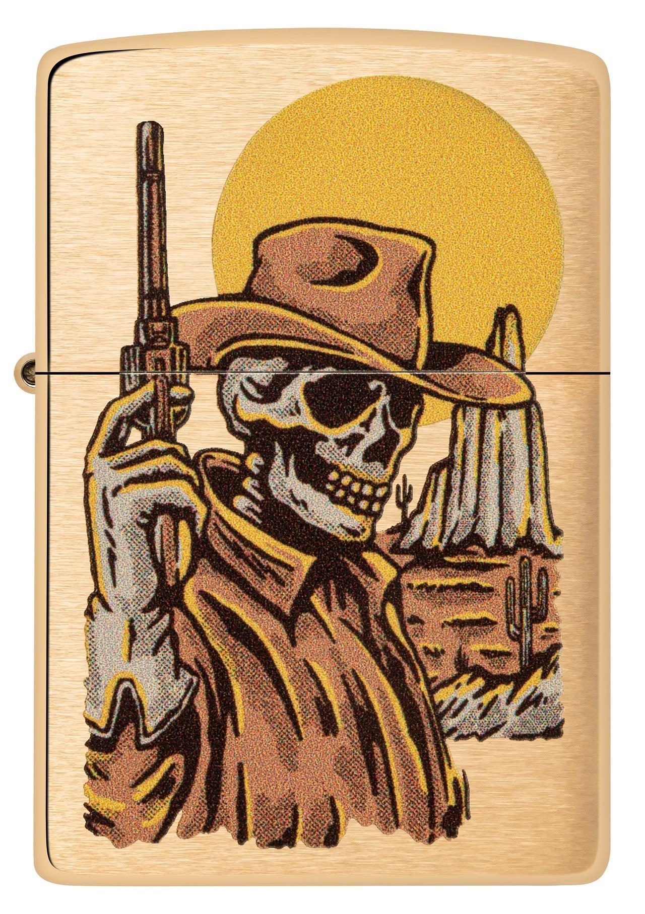 Zippo 204B Cowboy Skull Design ÇAKMAK 48519-103458 (3-2)