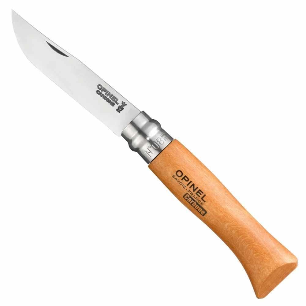 Opinel No 8 Kayın Saplı Karbon Çelik Çakı,Ahşap Rengi